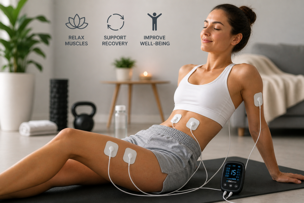 Wellness concept with muscle relaxation and recovery theme